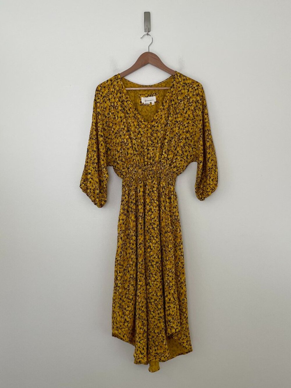 Anthropologie Marigold Abstract Confetti Print Midi Dress Size XS